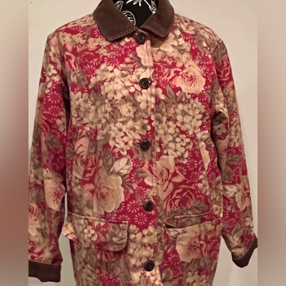 Vintage LL Bean floral Barn Coat